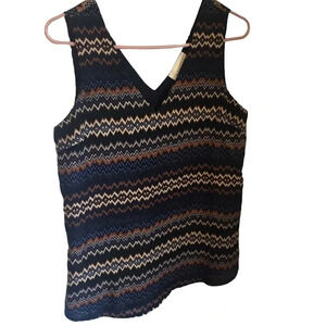 𝅺sabine Size Small Design Tank Navy Blue